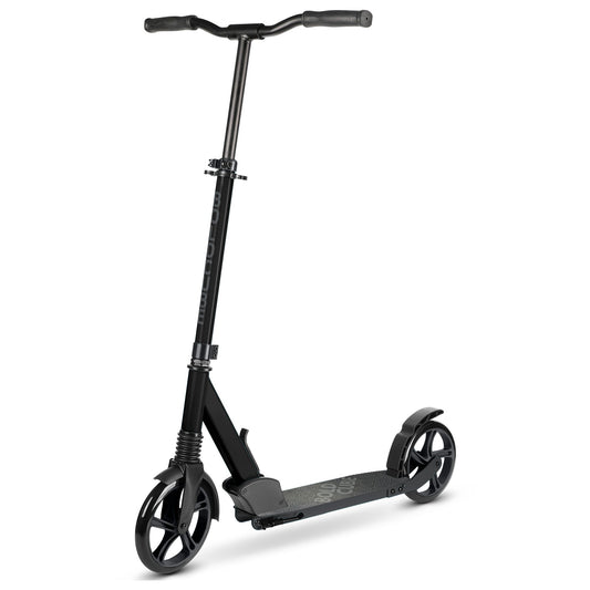 Black scooter on a white background