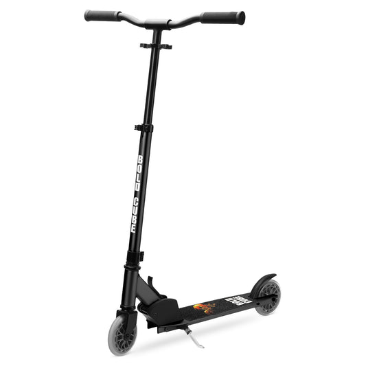 Black scooter on a white background