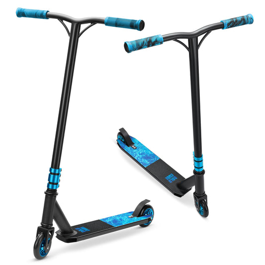 Blue and black scooter