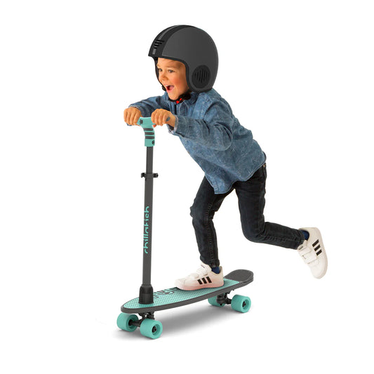 Child on scooter