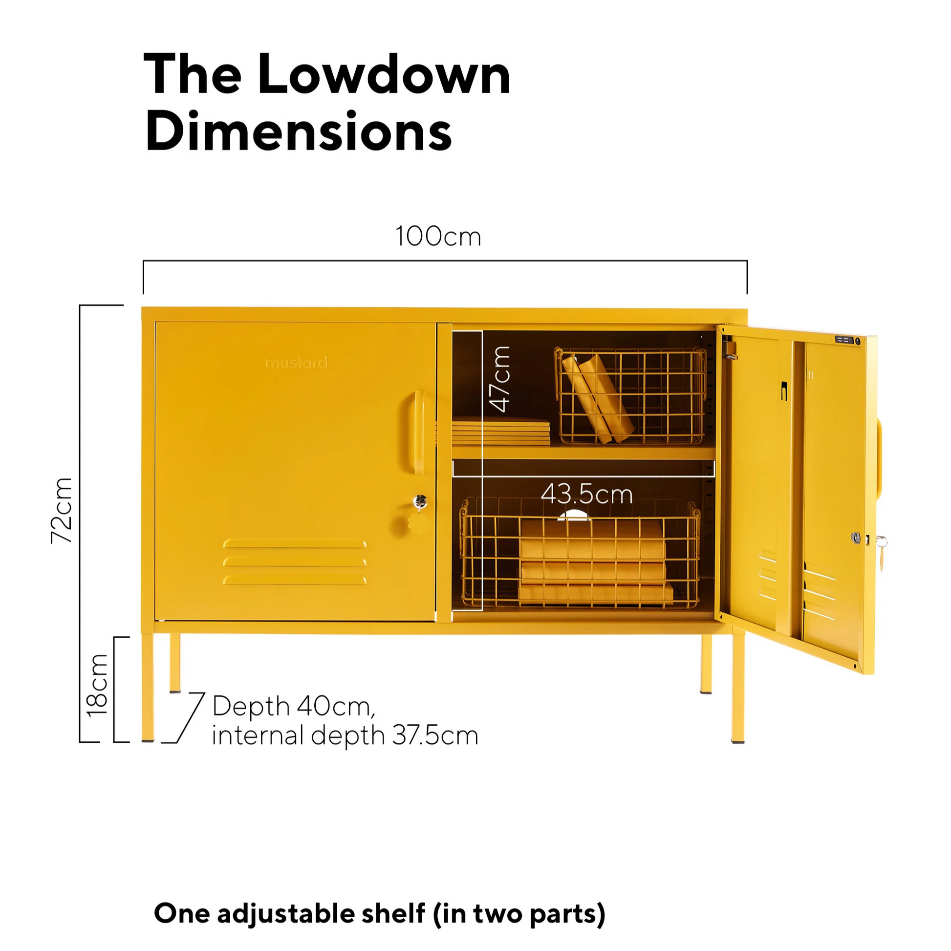 Dimensions of lowdown locker