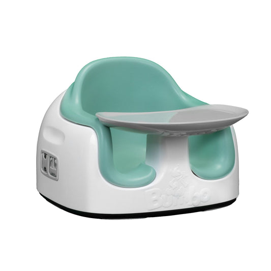 Baby seat with a tray on a white background