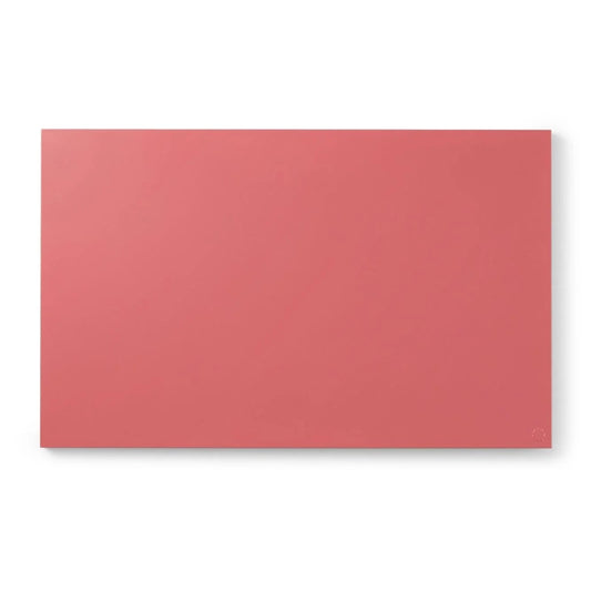 Rectangular pink tile on a white background