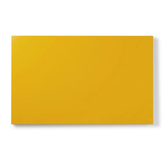Rectangular yellow tile on a white background