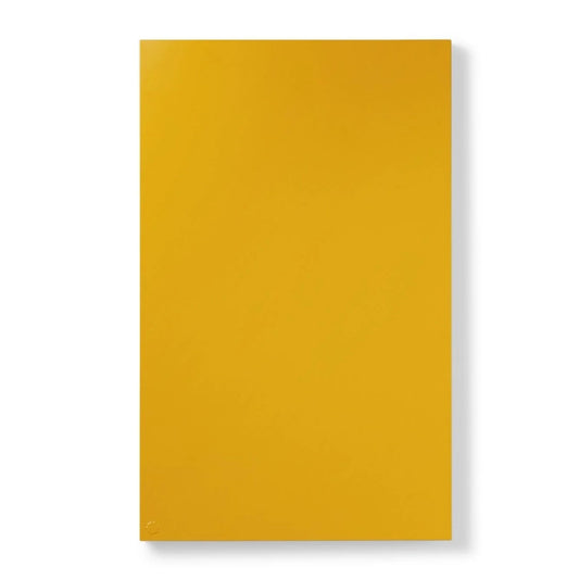 Yellow rectangular object on a white background