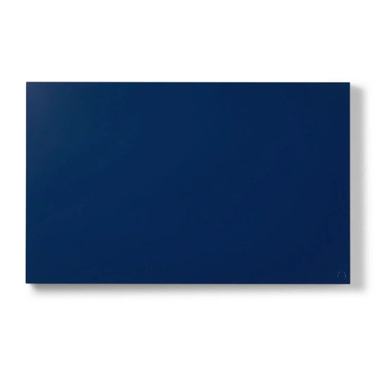 Navy blue rectangular tile on a white background