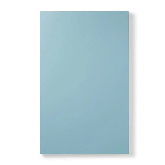 Rectangular light blue object on a white background