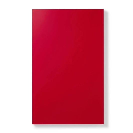 Red rectangular object on a white background