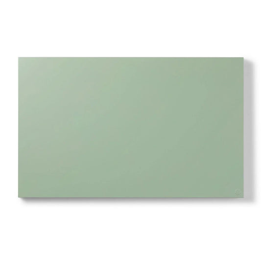 Rectangular light green tile on a white background