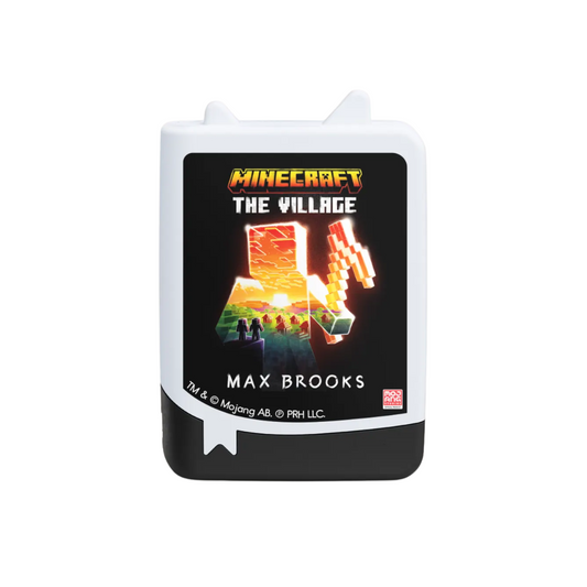 Book cover of 'The Village' by Max Brooks with Minecraft branding on a white background