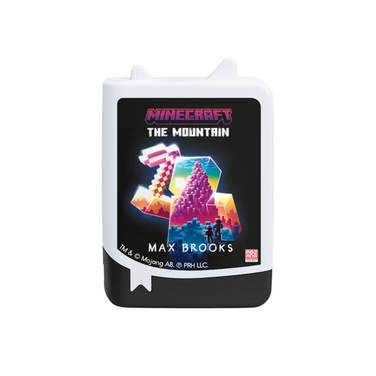 Book titled 'The Mountain' by Max Brooks with Minecraft branding on a white background