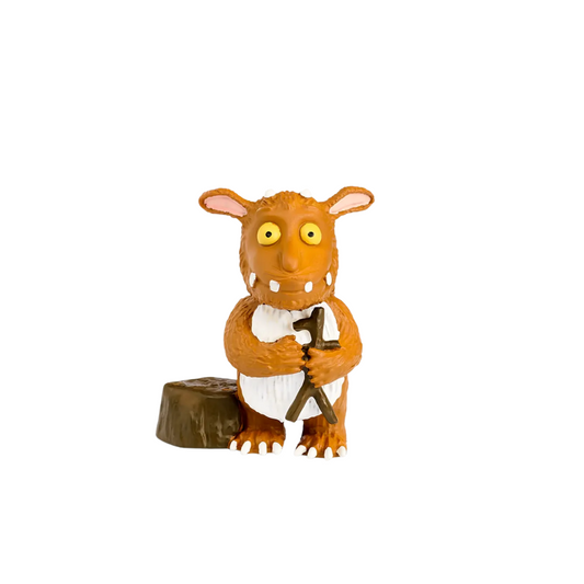 Toy figure of a cartoonish creature holding a number '1' on a white background