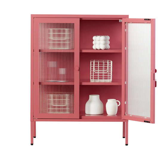 Cabinet in berry pink