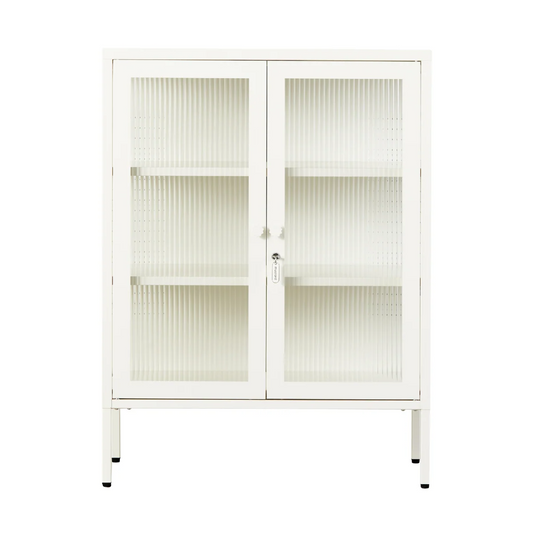 Chalk cabinet with glass panels