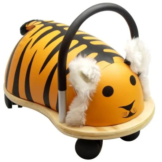 Toy vehicle shaped like a tiger with a white interior on a white background