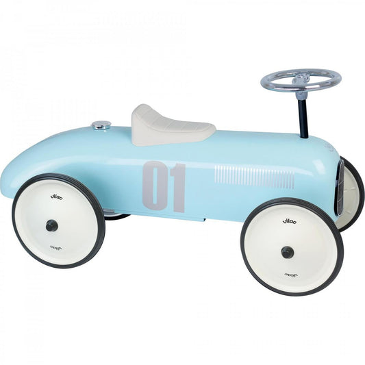 Children's toy car with number 01 on a white background