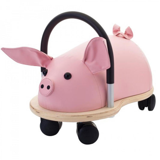 Pink pig ride on toy