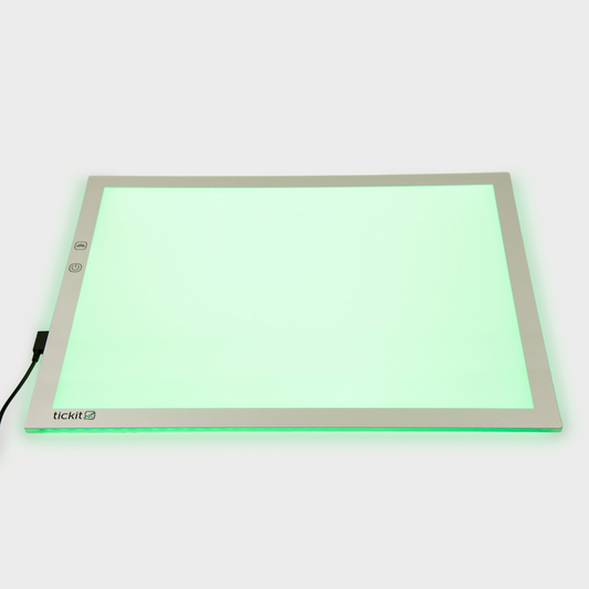Light up panel glowing green
