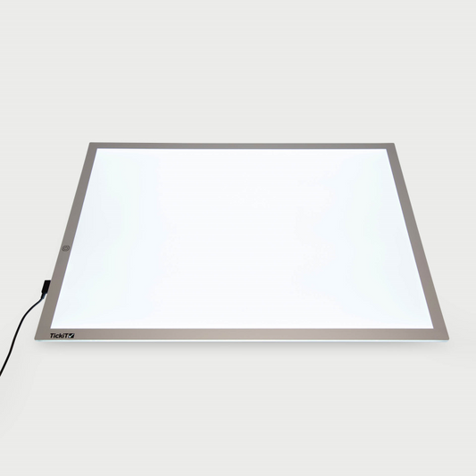 Rectangular light panel on a white background