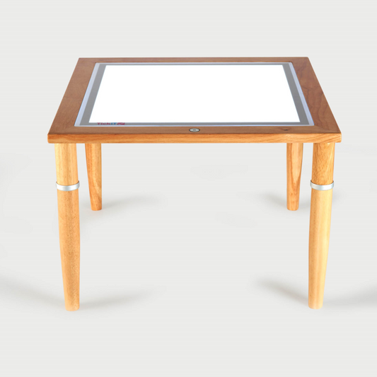 Wooden table with light panel
