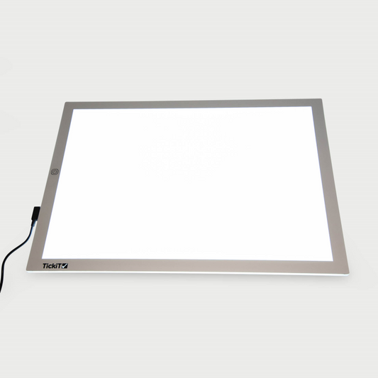 Light panel with a white screen on a white background