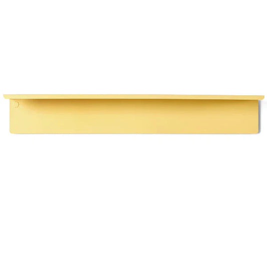 Yellow shelf on a white background