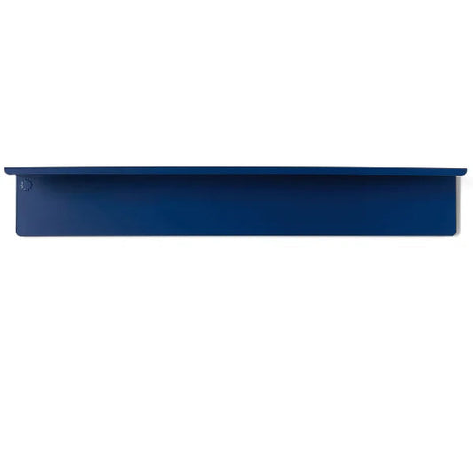 Navy blue shelf on a white background