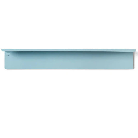 Light blue shelf on a white background