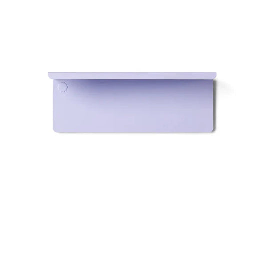 Lilac shelf on white background