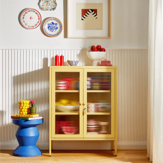 Yellow butter cabinet